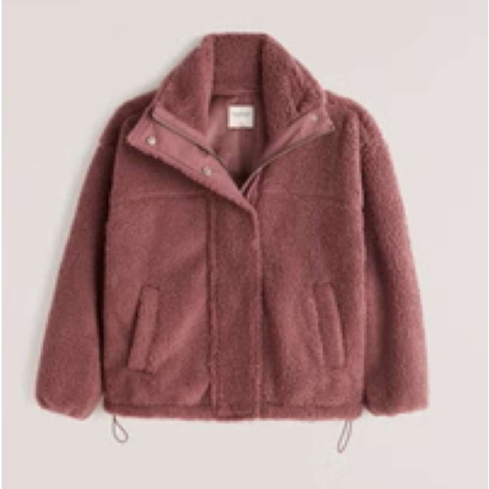 Abercrombie rust color Sherpa jacket